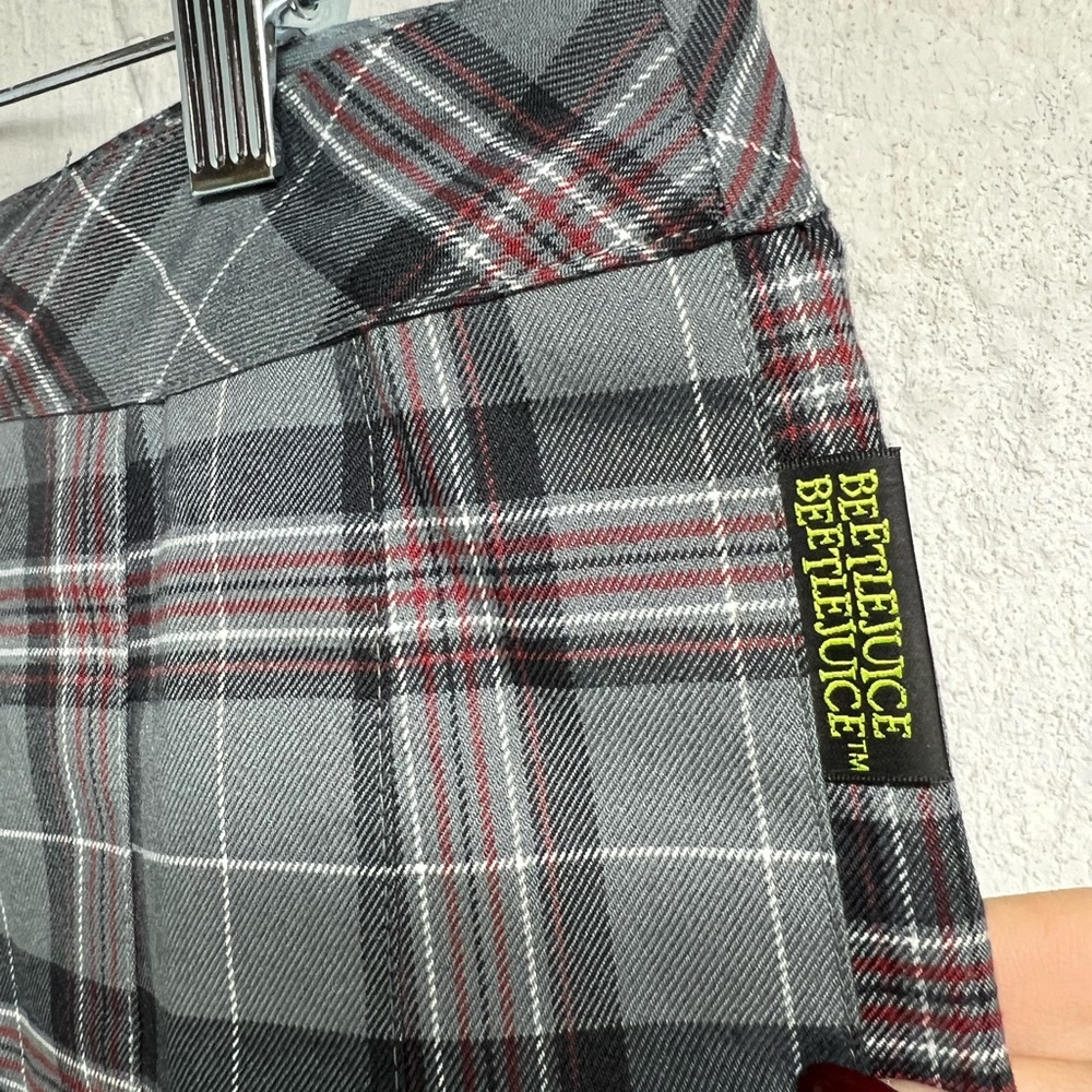 NWT Beetlejuice Astrid Gray Plaid Uniform Skort - Picture 5 of 8